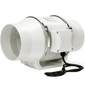 HGIF-150 (150mm/6) Silent Mix Flow/Inline Duct Fan/Duct Exhaust/Inline Exhaust/Circular Inline Fan/Air Circulation System/Fresh Air System, White (6 INCH)